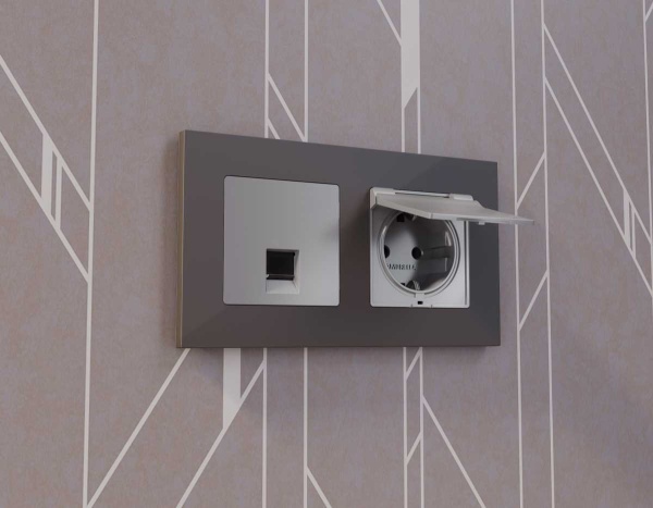 Лицевая панель розетки AMBRELLA VOLT AP5120