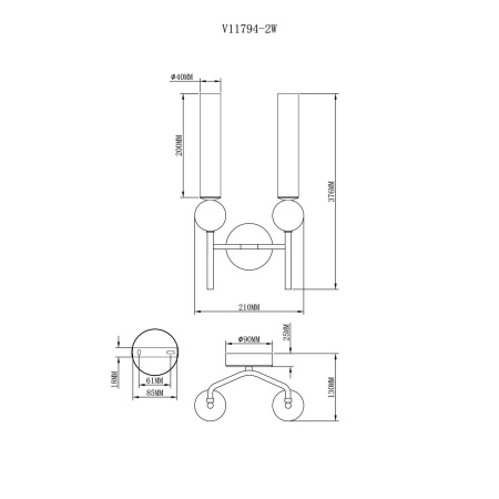 Бра Moderli Illis V11794-2W