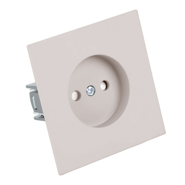 Розетка 1-местная с защитной шторкой (механизм), Stekker, б/з, 250В, 16А Мия, RST16-3109-08, пудровый жемчуг 50483