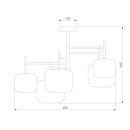 Потолочная люстра Eurosvet Jar 70128/5 хром