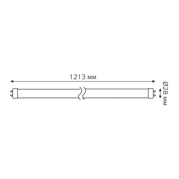 Лампа светодиодная Gauss G13 20W 4000K матовая 93029