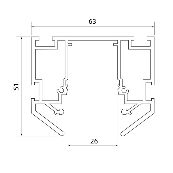 Шинопровод под натяжной потолок ST Luce Skyline 220 ST046.429.02