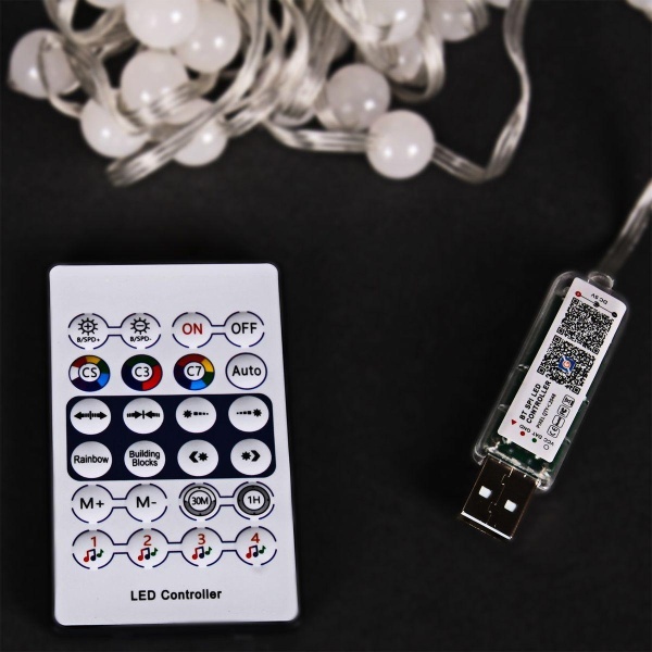 Cветодиодная гирлянда Sneha Шарик 5V разноцветный A-966 RGB