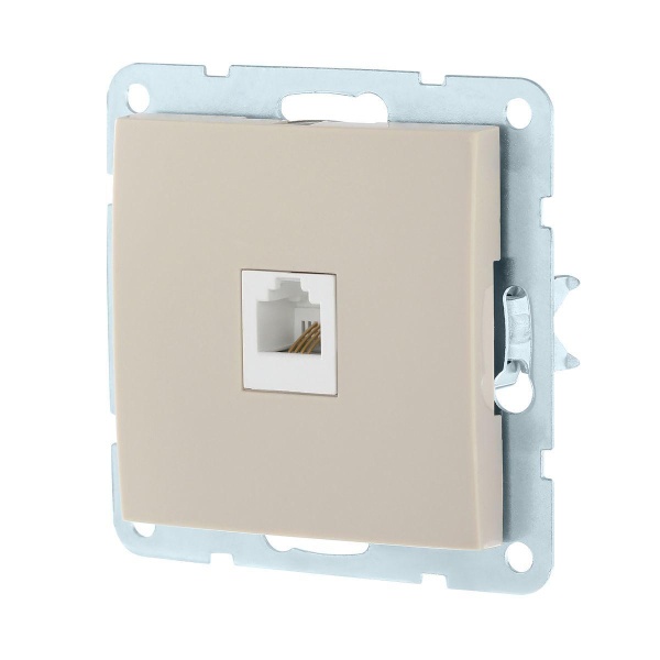 Розетка телефонная RJ-12 LK Studio LK60 бежевый 865501-1 Розетка телефонная RJ-12 LK Studio LK60 бежевый 865501-1