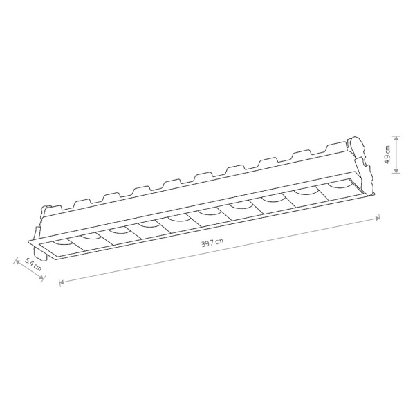 Встраиваемый светильник Nowodvorski Midi Led Black 10063