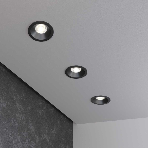 Встраиваемый светодиодный светильник Elektrostandard 15266/LED черный a055719