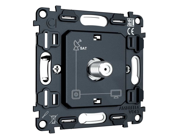Механизм TV розетки SAT 5-2400MHz 3.5dB AMBRELLA VOLT VM VM215
