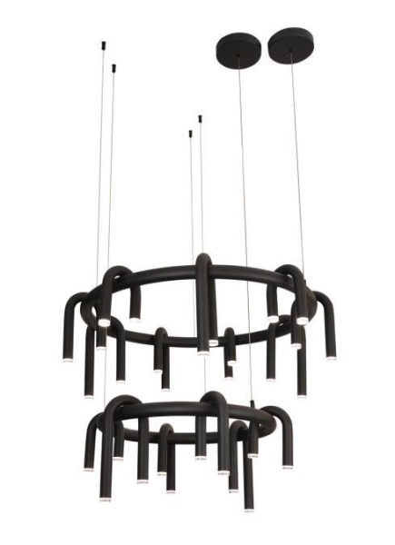 Люстра подвесная Alfa Light F4324-30 D80+D60 black