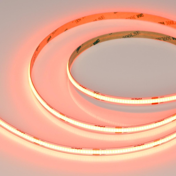 Светодиодная лента COB-X480-8mm 24V Orange (8 W/m, IP20, 5m) Arlight 047738