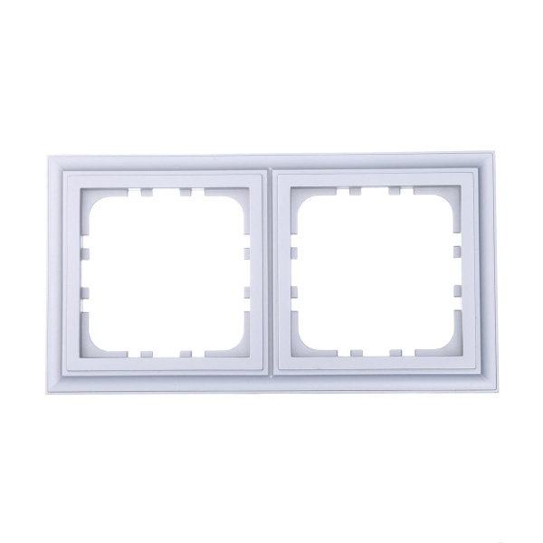 Рамка LK Studio 2-постовая (серебристый металлик) CLASSIC 894203-1