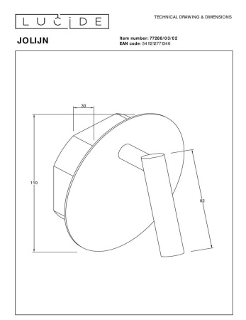 Спот Lucide Jolijn 77288/03/02