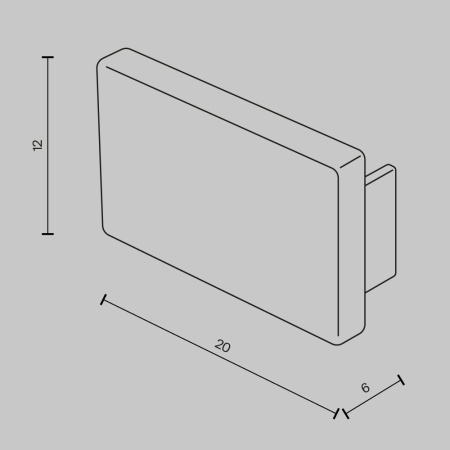 Заглушка Maytoni Technical для шинопровода Basity TRA172EC-12B