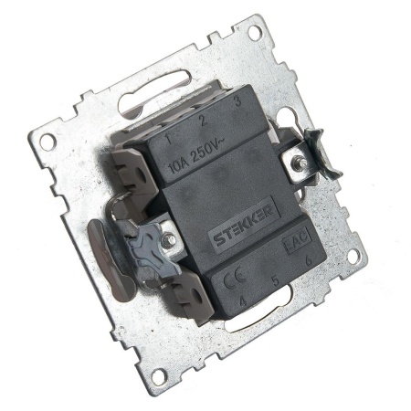 Выключатель одноклавишный Stekker Катрин шампань GLS10-7103-02 39589