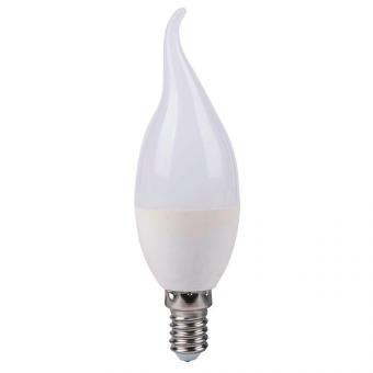Лампа светодиодная Elvan E14 7W 3000K опал E14-7W-3000К-C37-flame