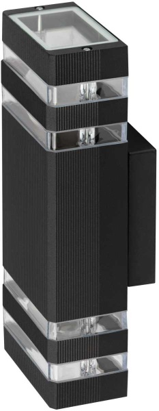 Светильник уличный настенный ЭРА «Астрея» GBW-101-BL-0310 230В 2хЕ27 IP54 вверх/вниз черный Б0069591