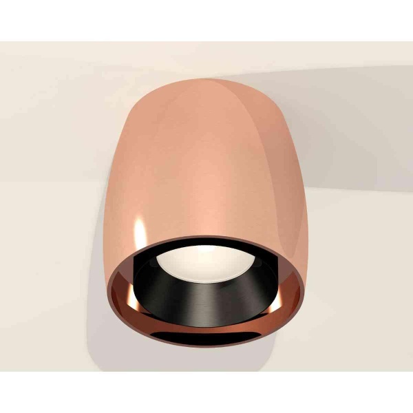 Комплект накладного светильника Ambrella light Techno Spot XS1144001 PPG/PBK золото розовое полированное/черный полированный (C1144, N7031)