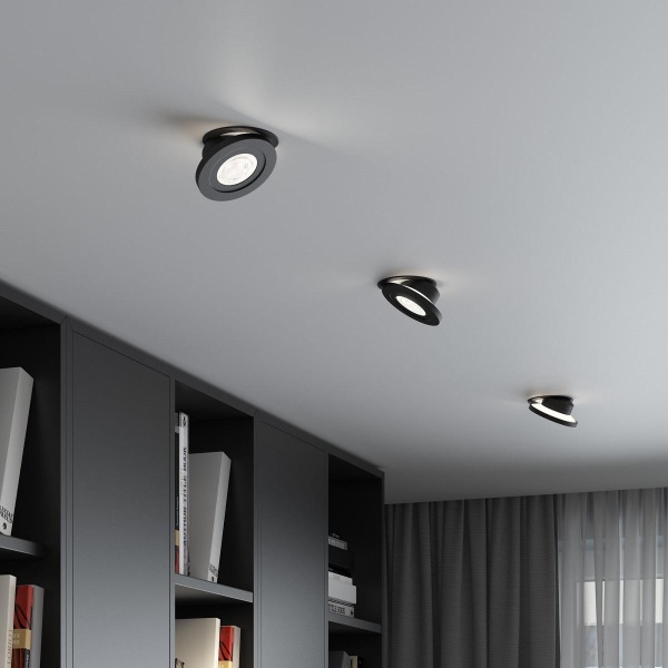Встраиваемый светодиодный светильник Elektrostandard Surf 25084/LED 6W 4000K черный a063675 Встраиваемый светодиодный светильник Elektrostandard Surf 25084/LED 6W 4000K черный a063675