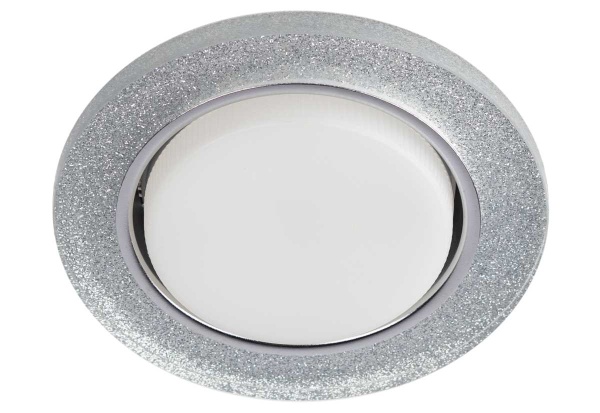 Светильник встраиваемый cо светодиодной подсветкой ЭРА DK LD51 CH/SHSL под лампу GX53 хром/серебро Б0057466