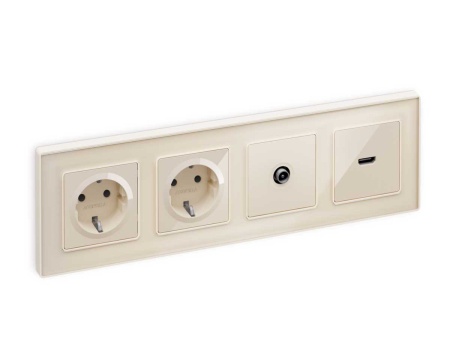 Лицевая панель розетки AMBRELLA VOLT AP3070