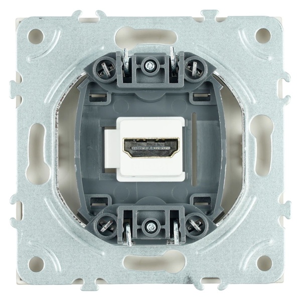 Розетка HDMI 2.0 Type A (механизм), Stekker Эмили, RST00-5118-08, кашемир, soft touch 50169