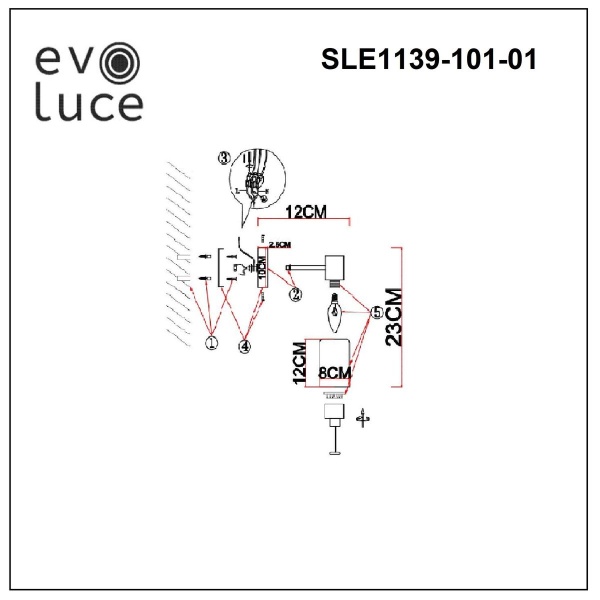 Бра Evoluce Gessi SLE1139-101-01