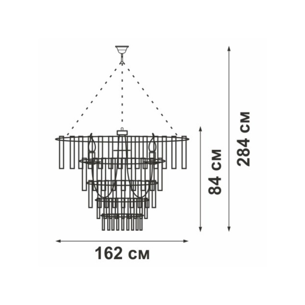 Подвесная люстра Vitaluce V1809-0/16+28+1