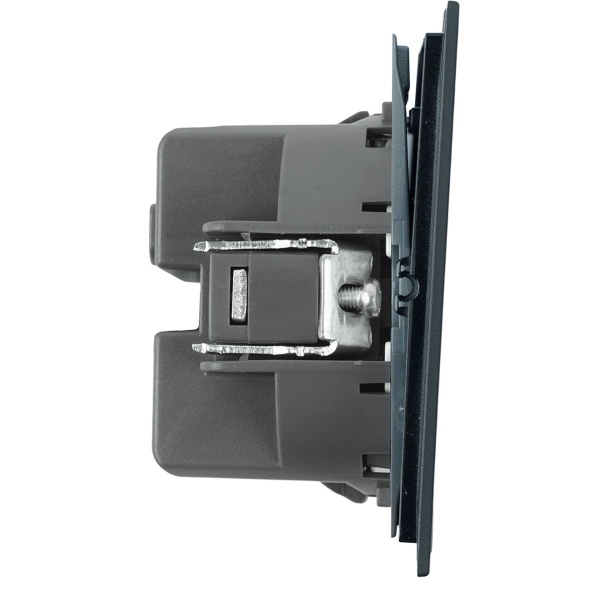 Переключатель 1-клавишный (механизм), Stekker, 250В, 10A Мия, RSW10-3105-05, черный бархат 50447