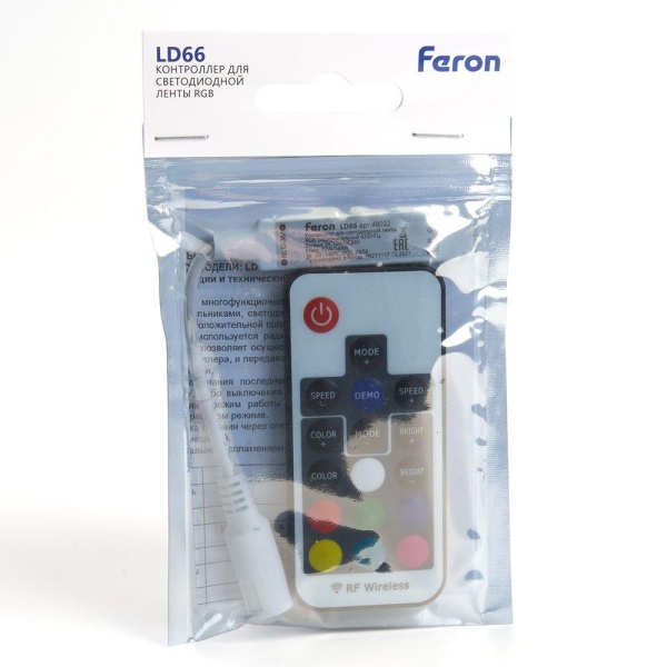 Контроллер для RGB светодиодной ленты Feron LD66 48032 Контроллер для RGB светодиодной ленты Feron LD66 48032