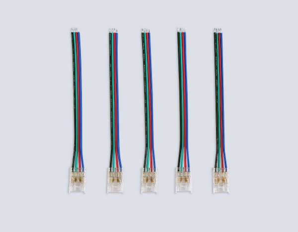 Соединитель гибкий односторонний AMBRELLA LIGHT ILLUMINATION COB RGB 12/24V для лент 10mm (4 конт.) (5шт. в комплекте) GS7411