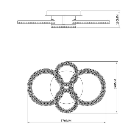 Потолочная светодиодная люстра Escada Alunit 10281/4LED