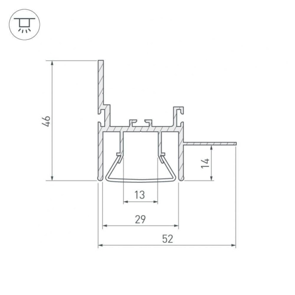 Профиль Arlight FOLED-WALL-2000 023865