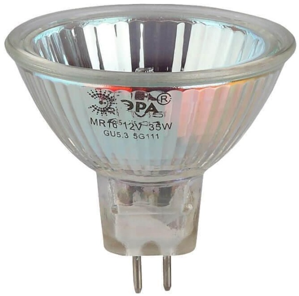 Лампа галогенная ЭРА GU5.3 35W 3000K прозрачная GU5.3-MR16-35W-12V-CL C0027355 Лампа галогенная ЭРА GU5.3 35W 3000K прозрачная GU5.3-MR16-35W-12V-CL C0027355