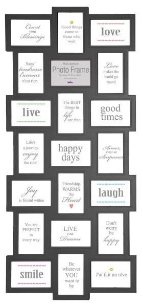 Фоторамка Innova PI03447 Ф/рамка 21 фото 10*15 Maggiore XV черная, пластик (6/54) Б0029767