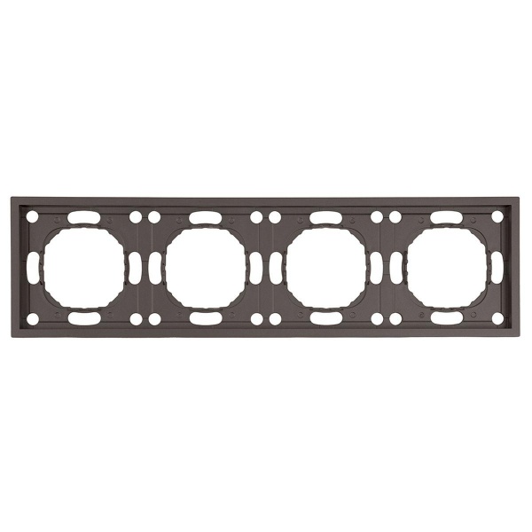 Рамка Stekker, PFR00-5004-09 4-местная Эмили, антрацит, soft touch 49939