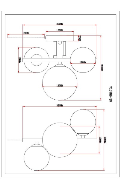 Бра Moderli Renny V10786-3W