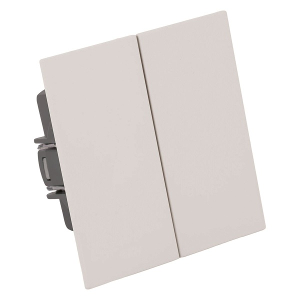 Выключатель 2-клавишный (механизм), Stekker, 250В, 10А Мия, RSW10-3104-08, пудровый жемчуг 50473