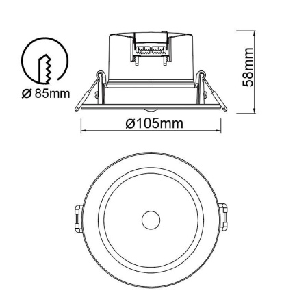 Встраиваемый светодиодный светильник Mantra Yucatan 8850