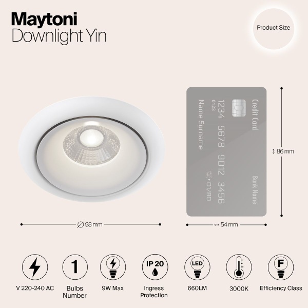 Встраиваемый светодиодный светильник Maytoni Technical Zoom DL031-2-L8W