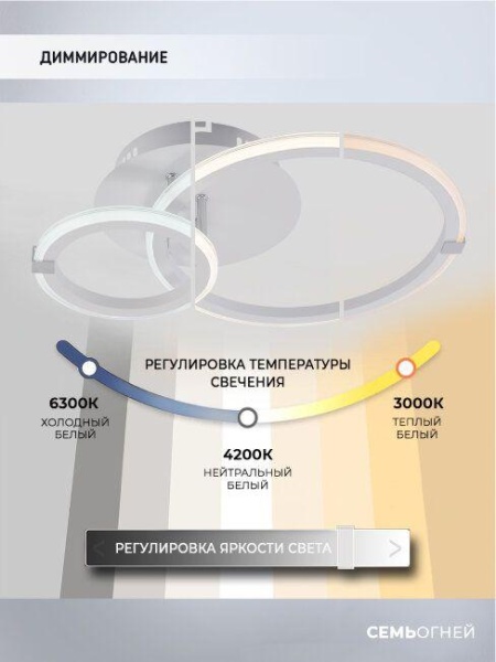 Потолочная светодиодная люстра Seven Fires Sindi SF5054/2C-WT-CR