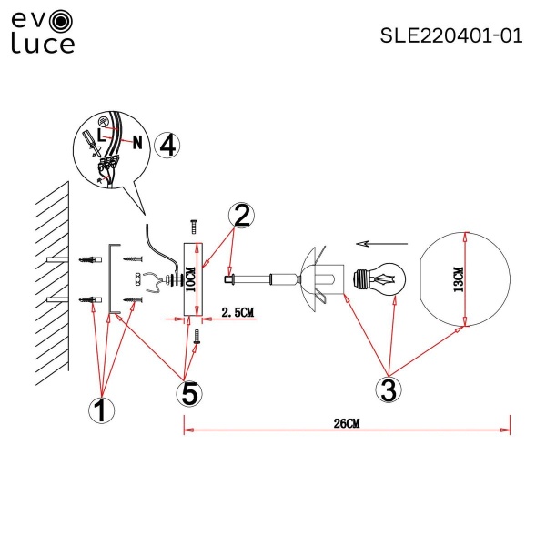 Бра Evoluce FORLI SLE220401-01