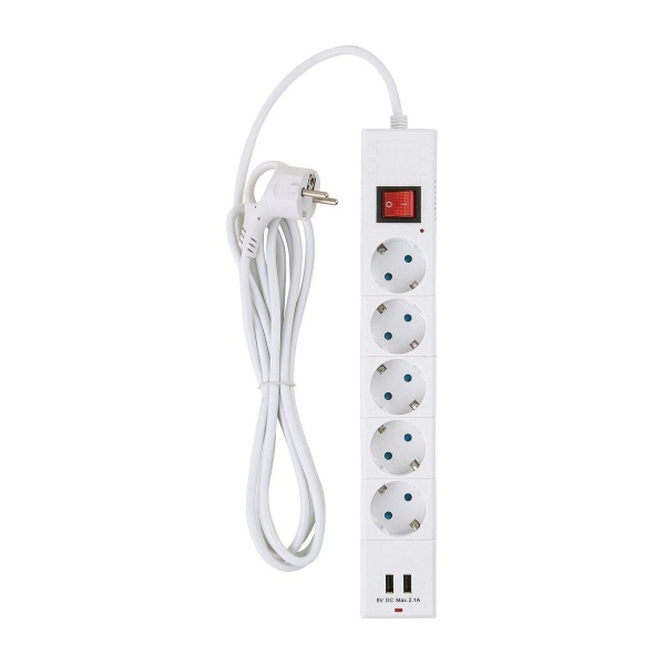 Сетевой фильтр Duwi 2хUSB 5гн 3м с/з 32592 5 Сетевой фильтр Duwi 2хUSB 5гн 3м с/з 32592 5