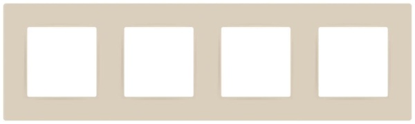 Рамка для розеток и выключателей ЭРА Серия 12 12-5204-02 на 4 поста, Классик, слоновая кость Б0067749