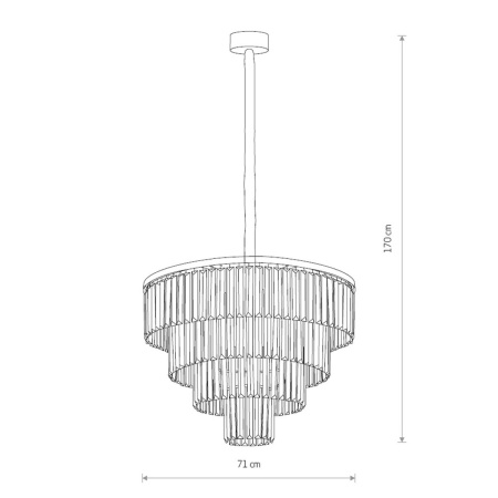 Подвесная люстра Nowodvorski Cristal L Black 7614