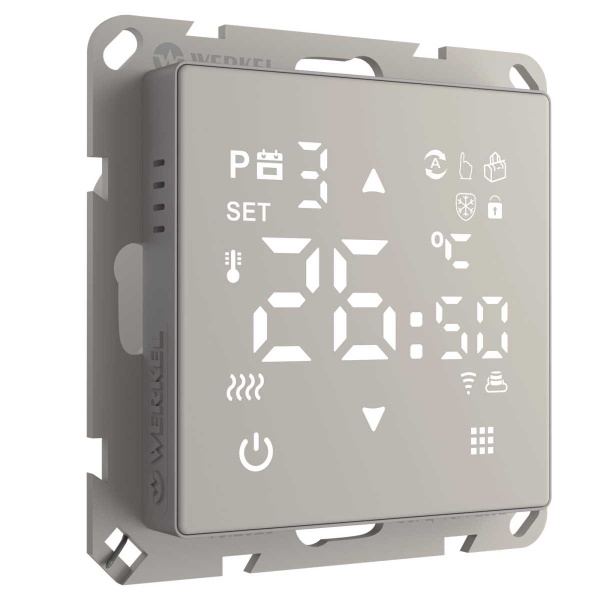 Терморегулятор умный сенсорный для теплого пола Werkel W1151217 дымчатый 4690389201165