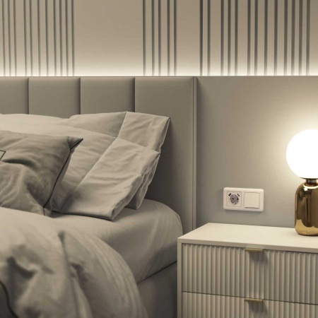 Выключатель одноклавишный Werkel перламутровый рифленый W1110013 4690389160783