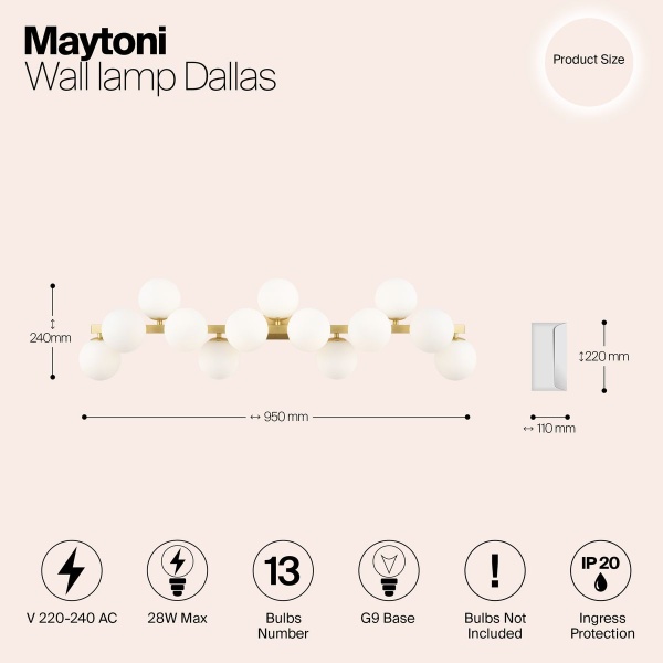 Бра Maytoni Dallas MOD547WL-13BS Бра Maytoni Dallas MOD547WL-13BS