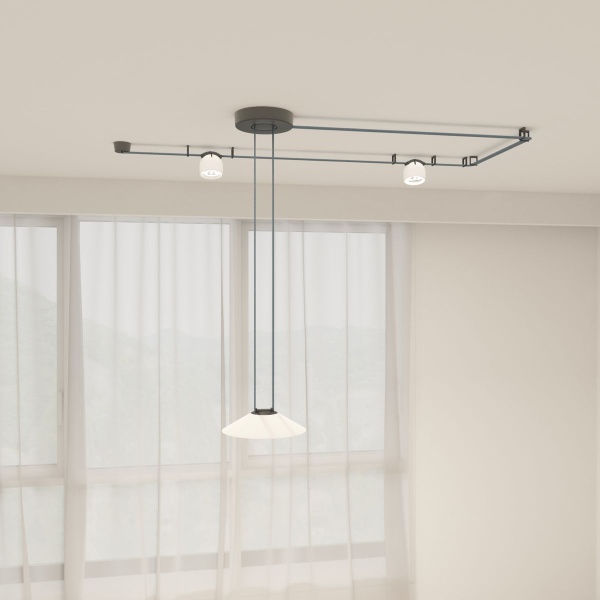 Трековый светодиодный светильник Denkirs Belty Flow DK5564-WH+BK