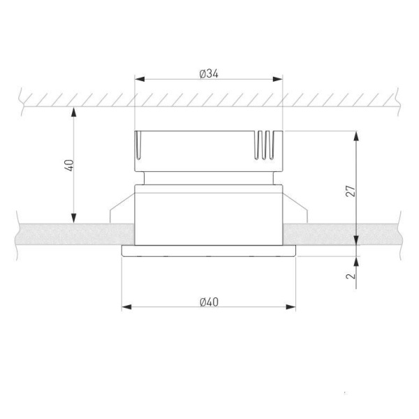 Встраиваемый светодиодный светильник Elektrostandard 25025/Led 3W 4200K WH/BK белый/черный a056778