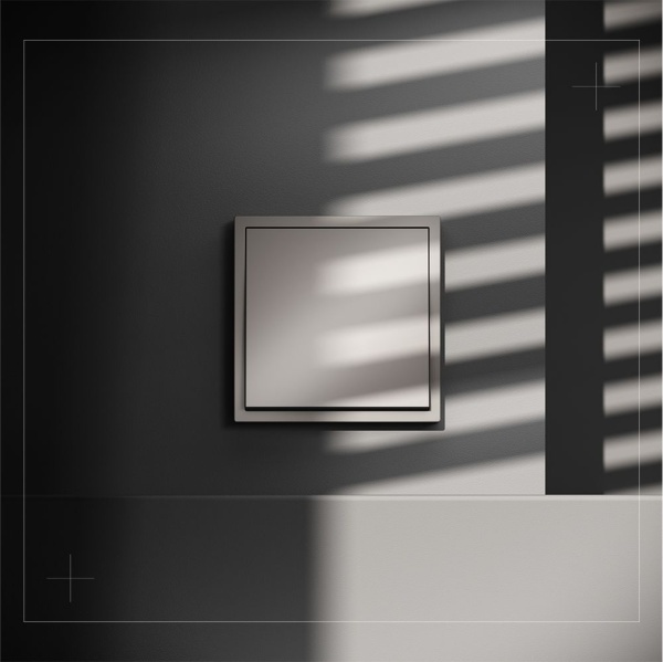 Проходной переключатель встраиваемый Voltum S70 одноклавишный 10А, (кашемир) VLS010303