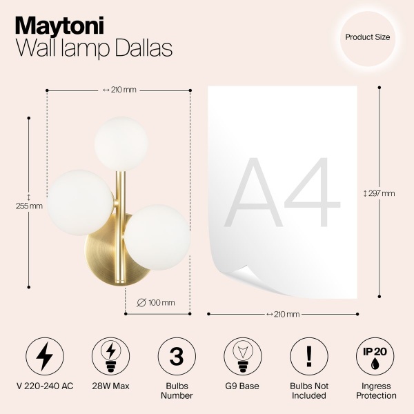 Бра Maytoni Dallas MOD545WL-03BS Бра Maytoni Dallas MOD545WL-03BS